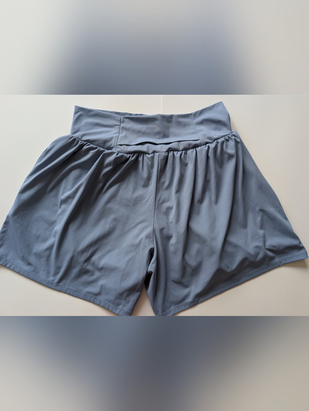 Halara SoftlyZero Airy Super High Waisted 2-in-1 InstantCool Yoga Shorts 2X Blu